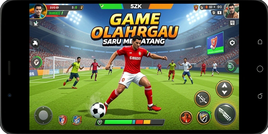 Tangkapan layar gameplay 5ZK menunjukkan aksi kompetisi olahraga seru.