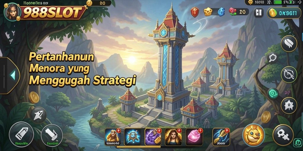 Gameplay Tower Defense yang seru dan menantang di 988SLOT.