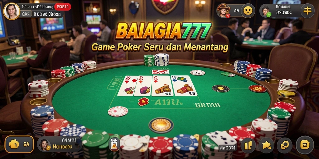 Gameplay Poker yang seru dalam BAHAGIA777.