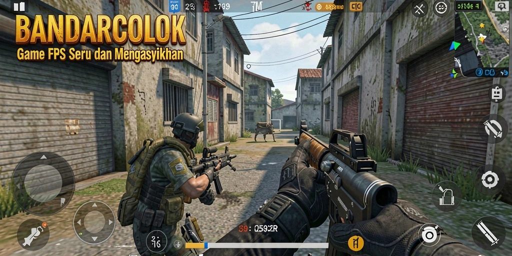 Gameplay seru BANDARCOLOK dengan aksi tembak-menembak yang intens.