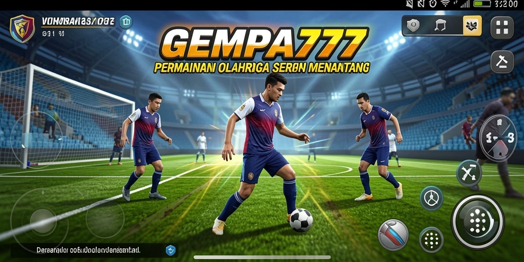 Tampilan gameplay seru dari GEMPA777 dengan pemain yang beraksi di lapangan.