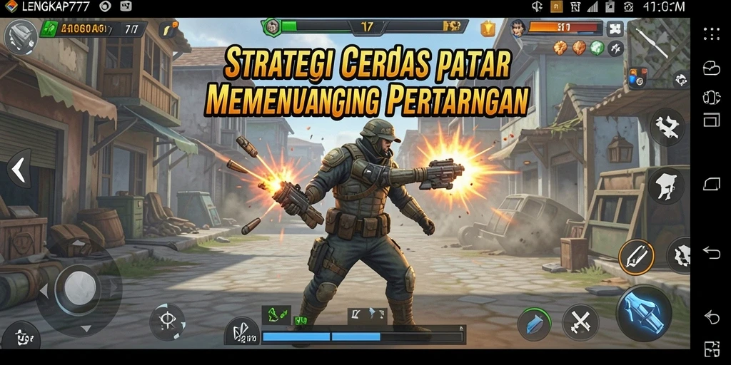 Screenshot gameplay LENGKAP777 menunjukkan strategi mendebarkan di medan perang.