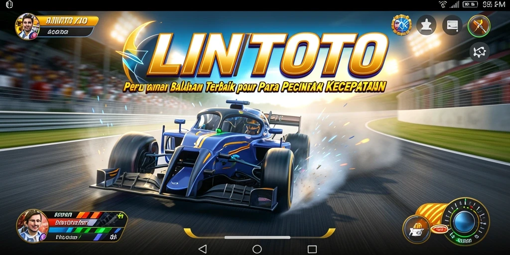 Tampilan gameplay LINITOTO saat balapan yang penuh aksi dan kecepatan.