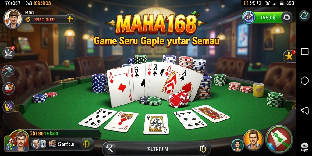 Gambaran gameplay seru dalam permainan Gaple MAHA168.