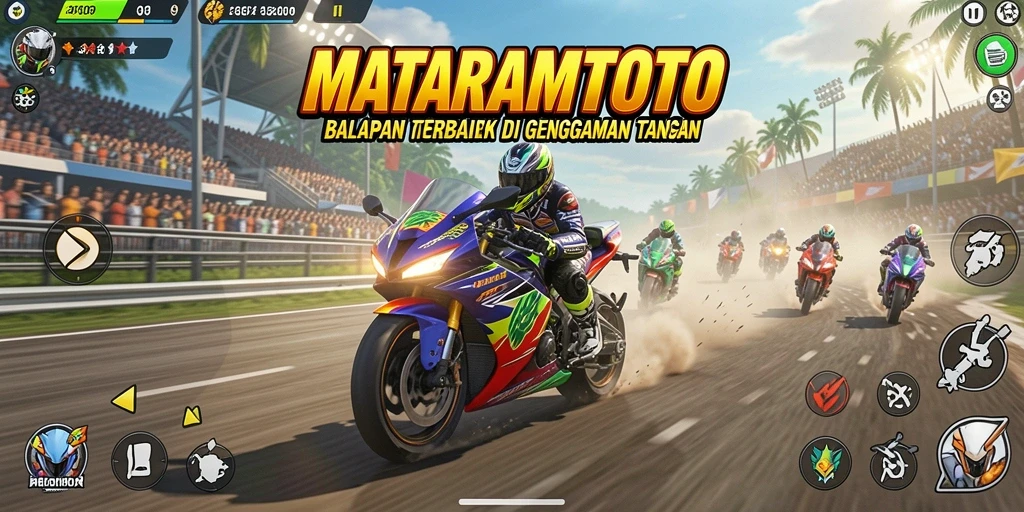 Gameplay seru dan intens dalam balapan motor MATARAMTOTO.