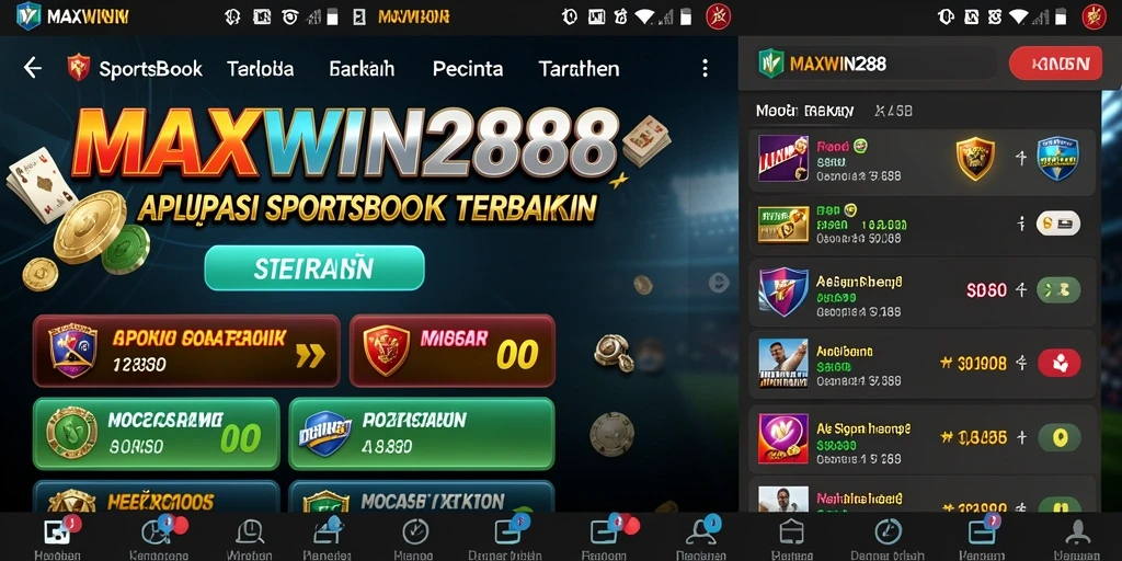 Tangkapan layar gameplay MAXWIN288 dengan fitur taruhan yang menarik.