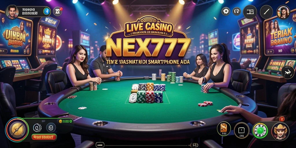 Tampilan nyata permainan Live Casino NEX777 yang mendebarkan.