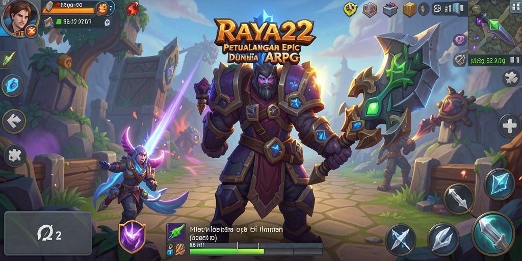 Tampilan gameplay epic dari RAYA22 dalam dunia ARPG.