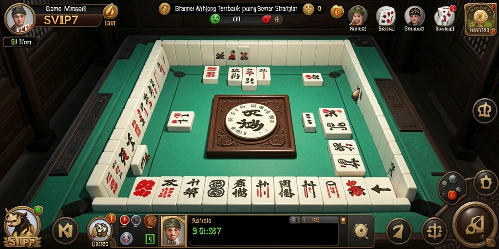 Screenshot gameplay Mahjong menunjukkan tantangan seru di SVIP7.