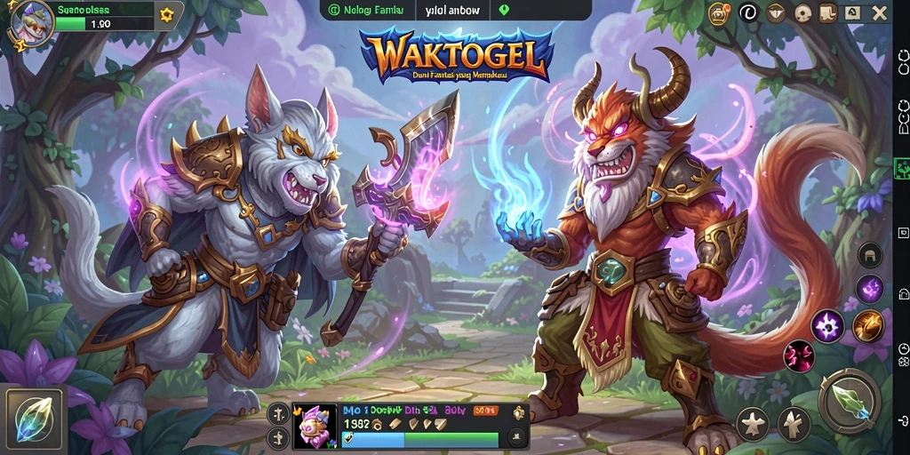 Tangkapan layar utama gameplay WAKTOGEL yang menampilkan aksi seru dalam MMORPG.