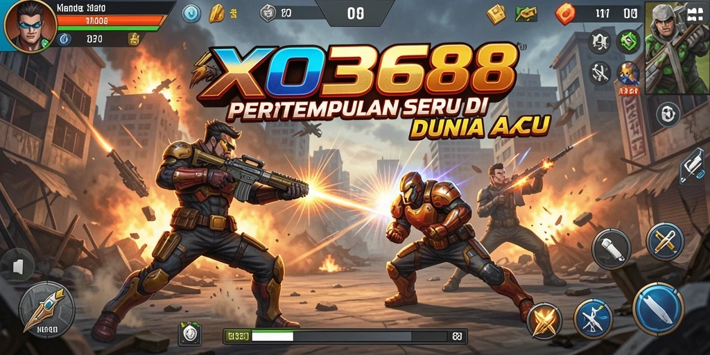 Tampilan aksi mendebarkan dalam gameplay XO368.