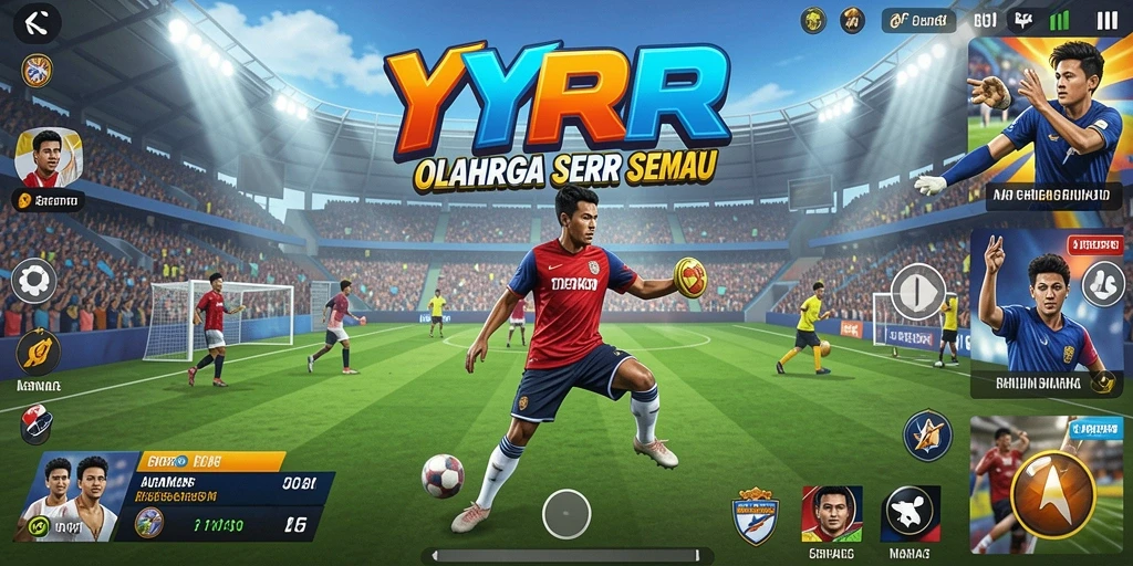 Tampilan gameplay YYRR dengan aksi olahraga yang mendebarkan.