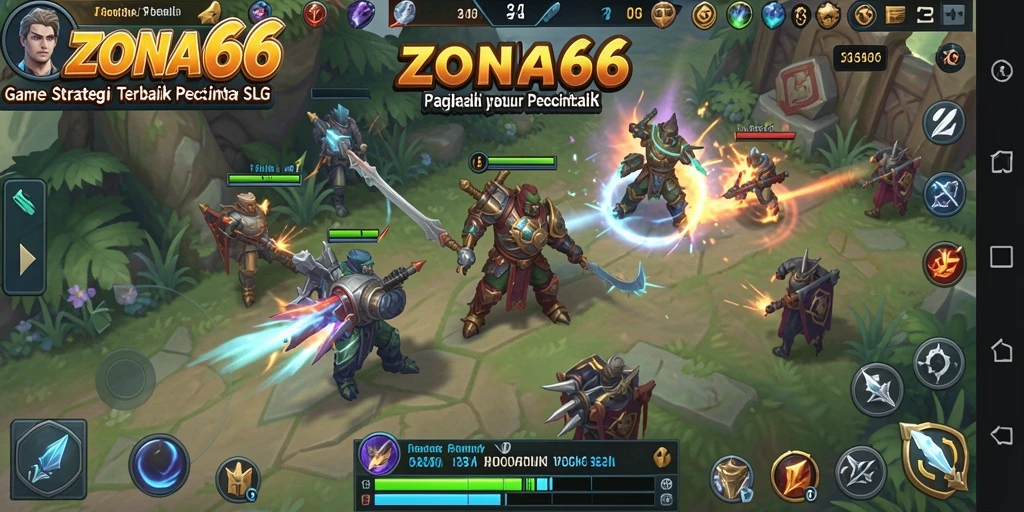 Tampilan menarik gameplay ZONA66 dengan pertempuran strategi.